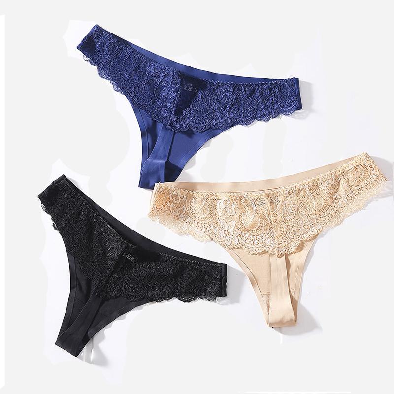 women's underwear string thong ice silk sexy lace seamless sports lingerie g-string low waist female panties high quality, Blue
women's underwear string thong ice silk sexy lace seamless sports lingerie g-string low waist female panties high quality, Blue