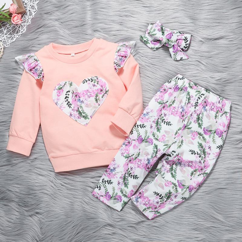 Newborn Outfits Set Fashion Infant Autumn Winter Baby Girl Ruffle Love Print Crew Neck T-shirt Tops Floral Pants Clothing, Pk
Newborn Outfits Set Fashion Infant Autumn Winter Baby Girl Ruffle Love Print Crew Neck T-shirt Tops Floral Pants Clothing, Pk