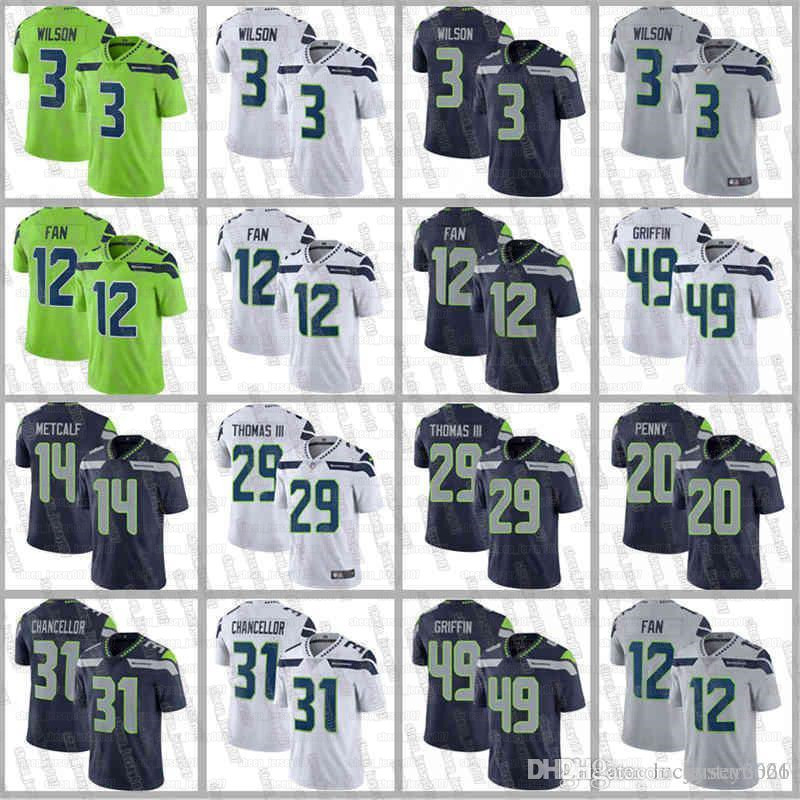 3 Russell Wilson Men 49 Shaquem Griffin 12s 12th Fan 20 Rashaad Penny 31 Kam Chancellor 29 Thomas Jerseys 2020 New, Custom youth(haiying)
3 Russell Wilson Men 49 Shaquem Griffin 12s 12th Fan 20 Rashaad Penny 31 Kam Chancellor 29 Thomas Jerseys 2020 New, Custom youth(haiying)