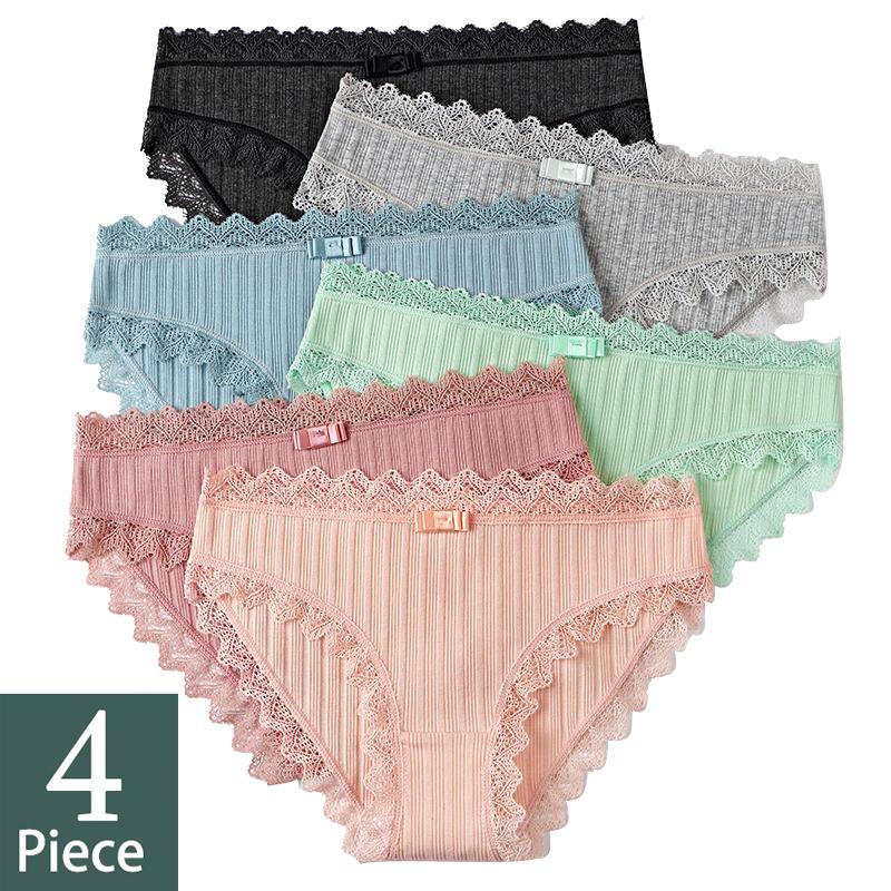 4PCS/Lot Women's Seamless Panties Cute Cotton Girls' Low-Rise Underwear Sexy Women Lace Panties Menstrual Organic Cotton, Package a
4PCS/Lot Women's Seamless Panties Cute Cotton Girls' Low-Rise Underwear Sexy Women Lace Panties Menstrual Organic Cotton, Package a