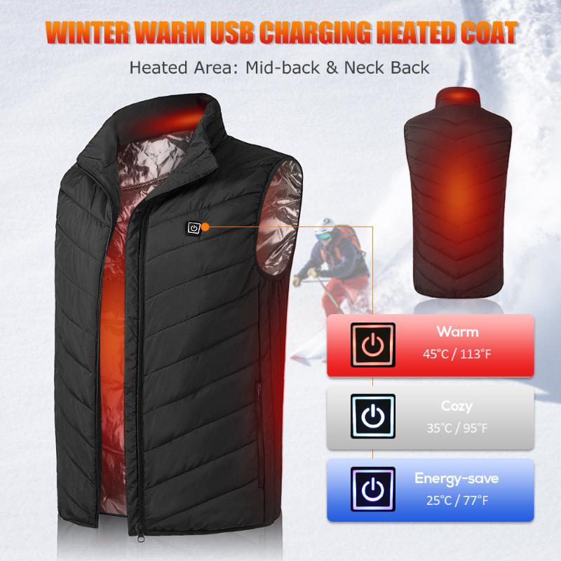 Men Electric Heating Vest Lightweight Winter Warm Waistcoat USB Charging Jacket Heated Vest Thermal Coat Hiking Camping Fishing, Black
Men Electric Heating Vest Lightweight Winter Warm Waistcoat USB Charging Jacket Heated Vest Thermal Coat Hiking Camping Fishing, Black