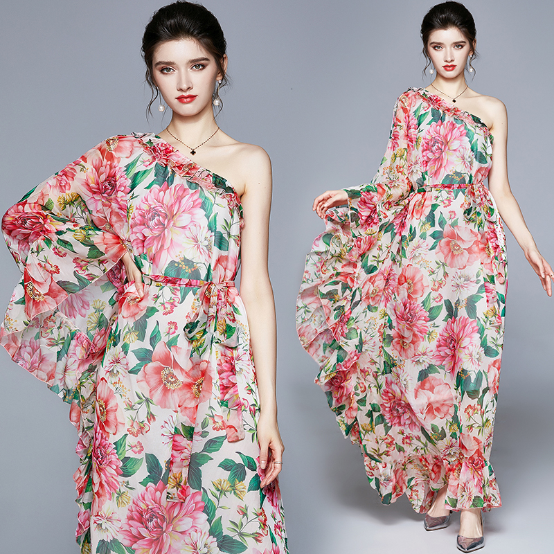 New 2021 Spring Summer Fashion Runway Boho Belt Lace Up Maxi Women's Bating Sleeve Print Chiffon Party Long 865q, Pink
New 2021 Spring Summer Fashion Runway Boho Belt Lace Up Maxi Women's Bating Sleeve Print Chiffon Party Long 865q, Pink