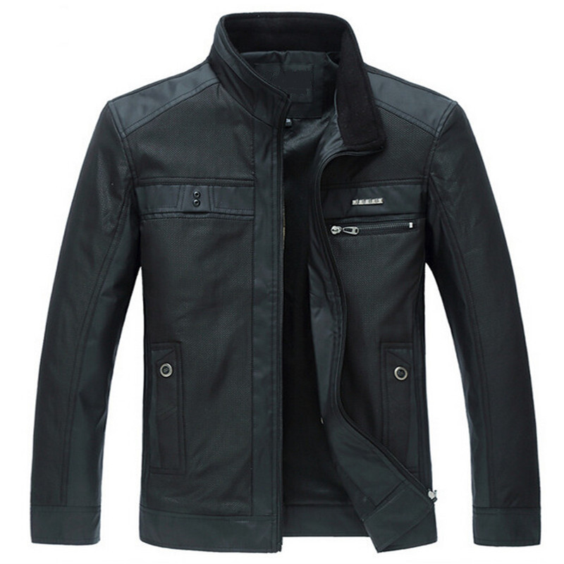 Men Jackets Spring Autumn New Leisure Men's Jacket Thin Business Men Coat 4XL Zipper Black male Casual style Stand Collar jacket T200117