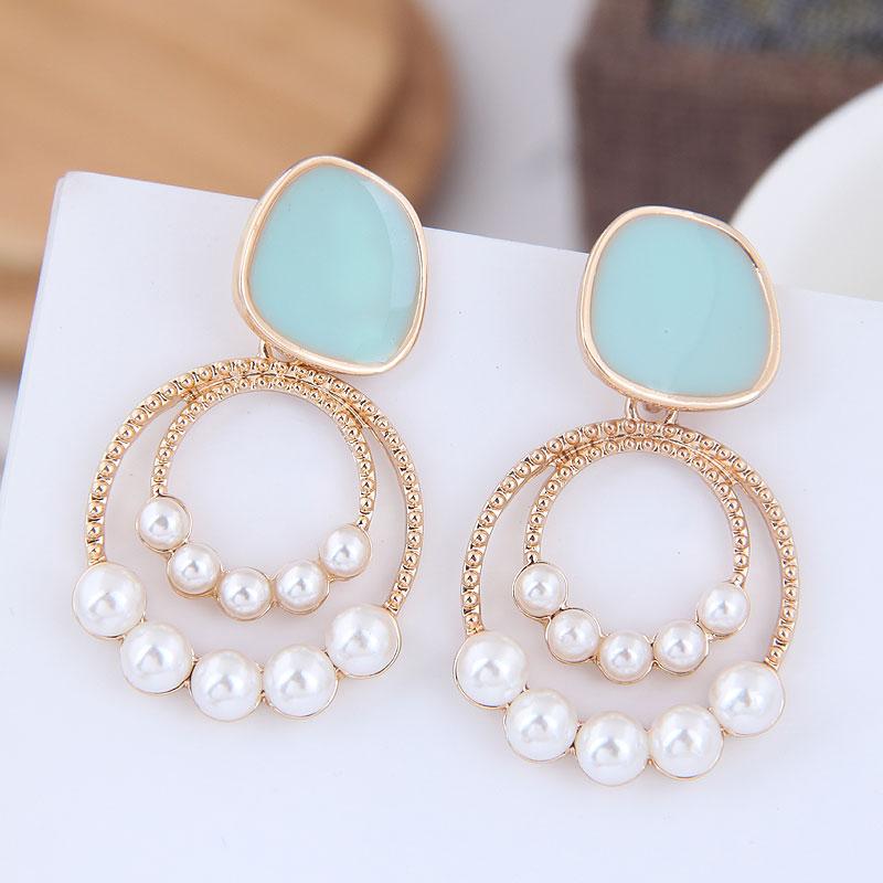 Korean Earrings For Women Fashion Double Round Imitation Pearl Dangle Earrings Boho Female Jewelry Geometric Gold Brincos 2020
Korean Earrings For Women Fashion Double Round Imitation Pearl Dangle Earrings Boho Female Jewelry Geometric Gold Brincos 2020