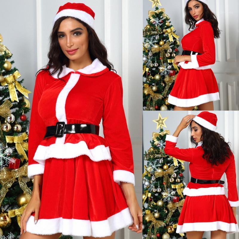 Miss Claus Skirt Suit Red Ladies Stage Performance Theme Party Cosplay Santa Outfit Santa Sweetie Costume Skirt Hat for Women1
Miss Claus Skirt Suit Red Ladies Stage Performance Theme Party Cosplay Santa Outfit Santa Sweetie Costume Skirt Hat for Women1