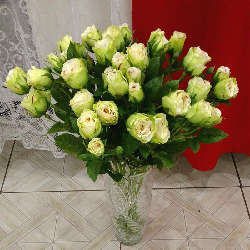 4Head/Bouquet Artificial rose branch silk+plastic flores Simulation rose flowers for home hotel wedding decoration fake p15, White
4Head/Bouquet Artificial rose branch silk+plastic flores Simulation rose flowers for home hotel wedding decoration fake p15, White