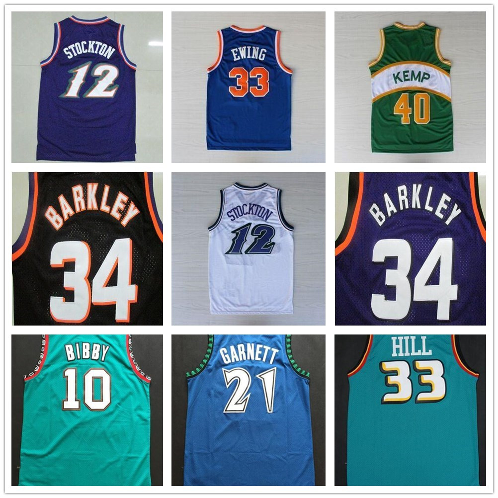 Retro Basketball Jerseys Garnett 33 Hill ason Stockton 32 Karl Malone Jason Williams Ewing Gary Payton Kemp Barkley Jersey Ncaa, Colour 8
Retro Basketball Jerseys Garnett 33 Hill ason Stockton 32 Karl Malone Jason Williams Ewing Gary Payton Kemp Barkley Jersey Ncaa, Colour 8