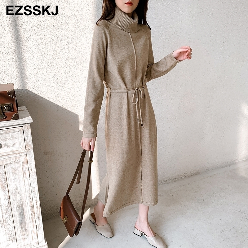 autumn winter Women turtleneck loose long Sweater dress robe Knitted Sweaters Drawstring dress Female oversize maxi dress 201006, Gray
autumn winter Women turtleneck loose long Sweater dress robe Knitted Sweaters Drawstring dress Female oversize maxi dress 201006, Gray