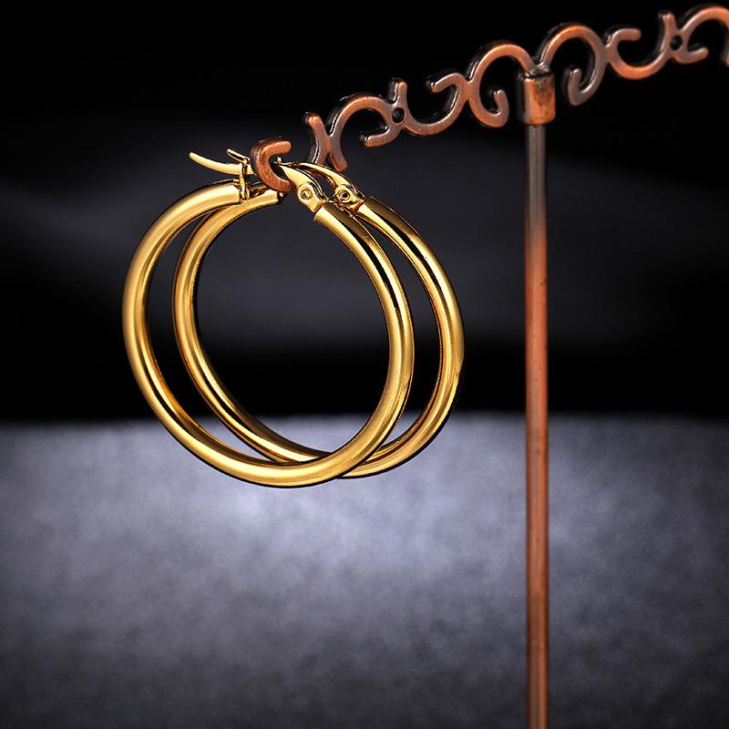 Diameter 35mm Stainless Steel Big Hoop Earrings Gold Color Circle Round Ear Ring Clip Earings for Women Aretes Mujer Aros
Diameter 35mm Stainless Steel Big Hoop Earrings Gold Color Circle Round Ear Ring Clip Earings for Women Aretes Mujer Aros