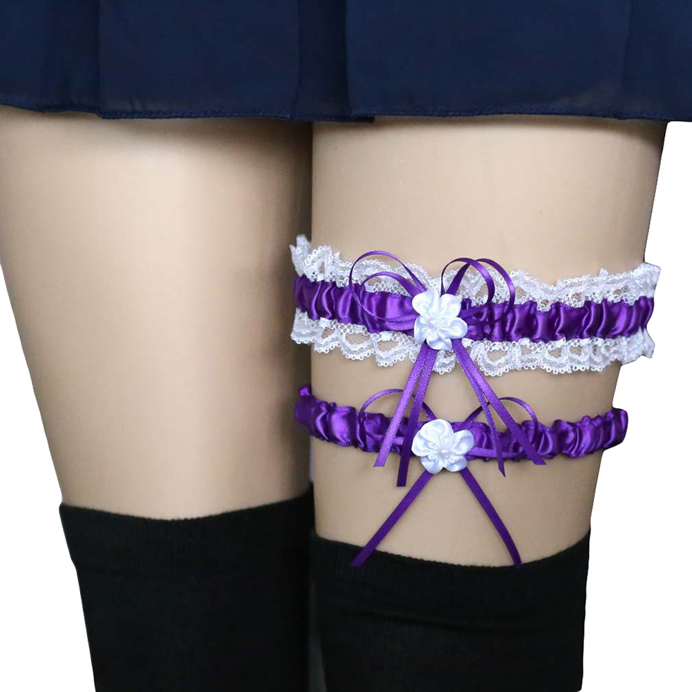 Elegant Dual Garter Belt Collection for Ladies - Chic Lace Design Suitable for Weddings and Events