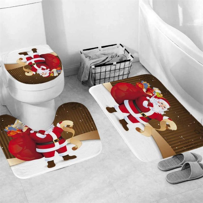 3 Pcs Bath Mats Christmas Series Anti-Slip Carpet Bathroom Mat Set Polyester Floor Bath Mats Toilet Cover Rugs Bathroom Sets A401
3 Pcs Bath Mats Christmas Series Anti-Slip Carpet Bathroom Mat Set Polyester Floor Bath Mats Toilet Cover Rugs Bathroom Sets A401