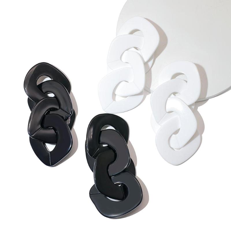 Dangle & Chandelier AENSOA Exaggerate Acrylic Chain Big Long Drop Earrings For Women Fashion Geometric White Black Color Resin Statement Jew
Dangle & Chandelier AENSOA Exaggerate Acrylic Chain Big Long Drop Earrings For Women Fashion Geometric White Black Color Resin Statement Jew