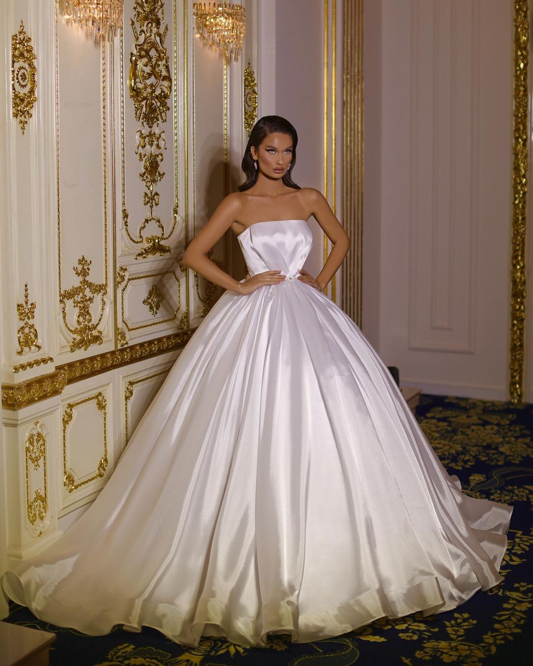 Beaded Long Stylish Sleeves Wedding Dresses Sheer Jewel Neck A Line Appliqued Bridal Gowns Sweep Train Taffeta Robe De Marie ppliqued
