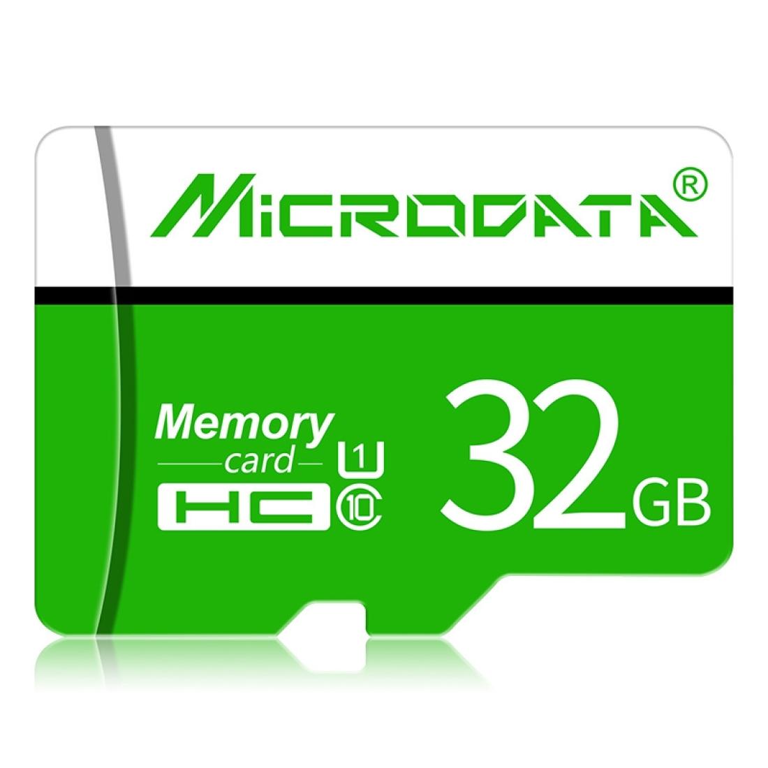 MICRODATA 32GB U1 Green and White TF Memory Card