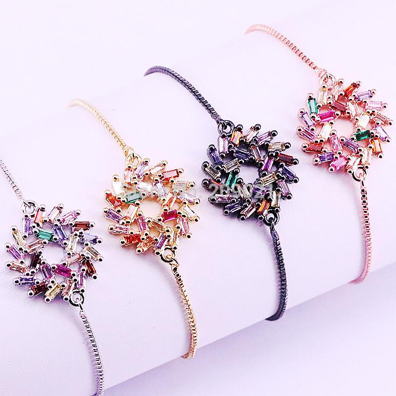 10PCS, Multicolor CZ Zircon Rainbow Charm Slider Chain Bracelets for Women Jewelry
10PCS, Multicolor CZ Zircon Rainbow Charm Slider Chain Bracelets for Women Jewelry