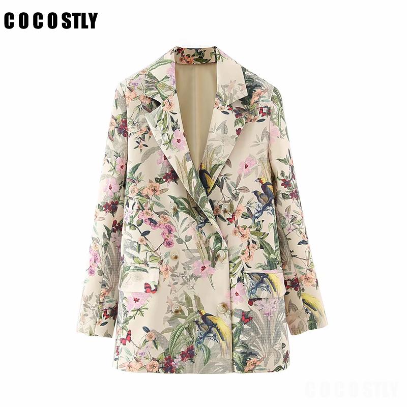Women 2020 Fashion Office Wear Floral Print Blazer Women Coat Vintage Long Sleeve Pockets Female Outerwear Chic Tops, Color 1
Women 2020 Fashion Office Wear Floral Print Blazer Women Coat Vintage Long Sleeve Pockets Female Outerwear Chic Tops, Color 1