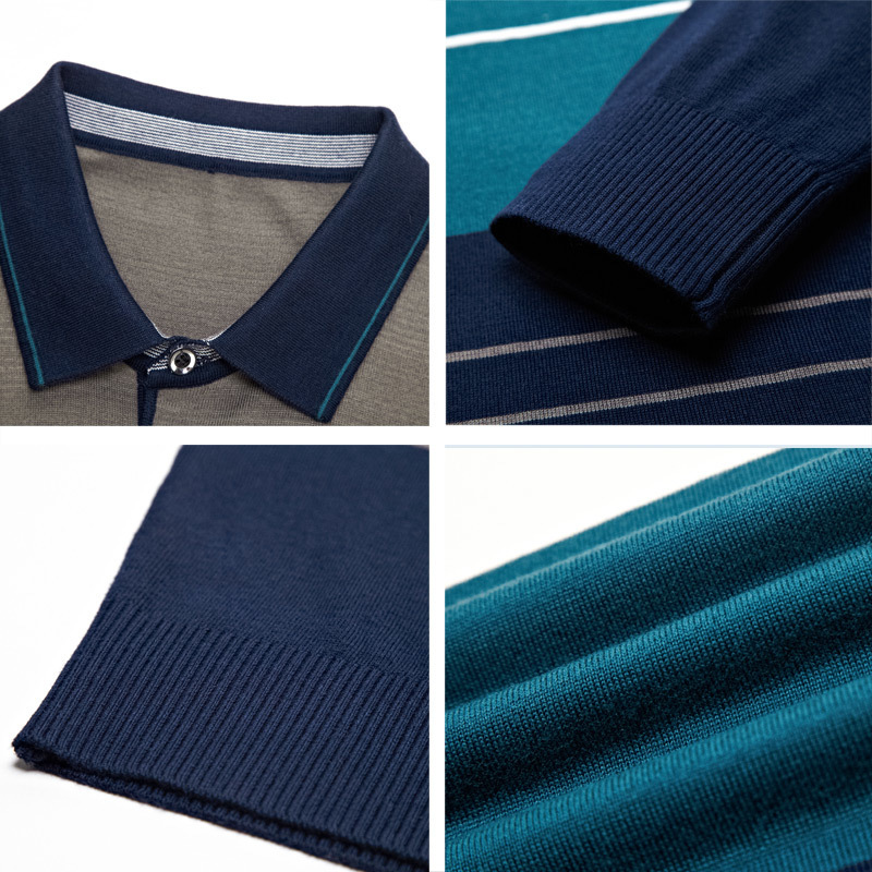 ICEbear new men's spring sweater casual lapel sweater business casual quality men's clothing 1812 201203