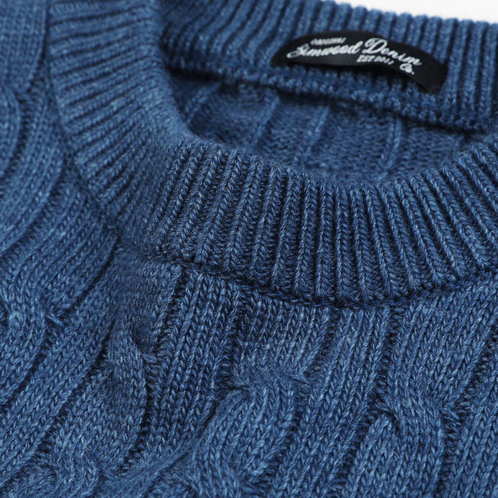 Autumn Winter Cable-Knit Sweater Men Wool Blend Warm Knitwear Classical Pullovers Knit Jumper SJ121220 201203
