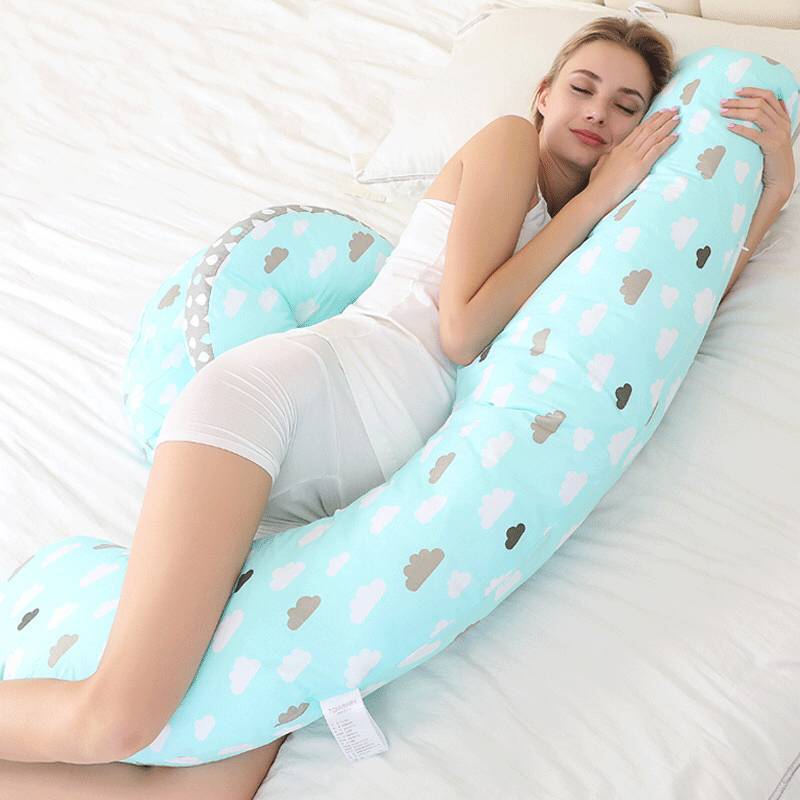 Comfortable Pregnancy Pillow Long Side Sleeping Body Pillow For Pregnant Women Nursing Baby U Shape Cartoon Maternity Cushions 201117