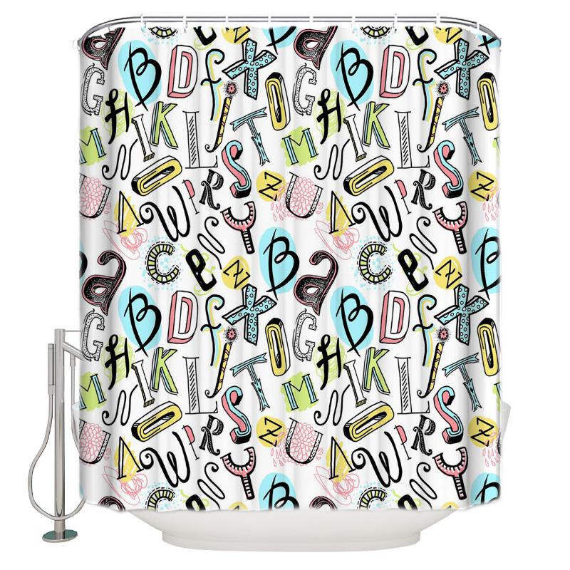 Art Graffiti Colored AlphabetWaterproof Bathroom Shower Curtain Modern Household Shower Curtain
Art Graffiti Colored AlphabetWaterproof Bathroom Shower Curtain Modern Household Shower Curtain