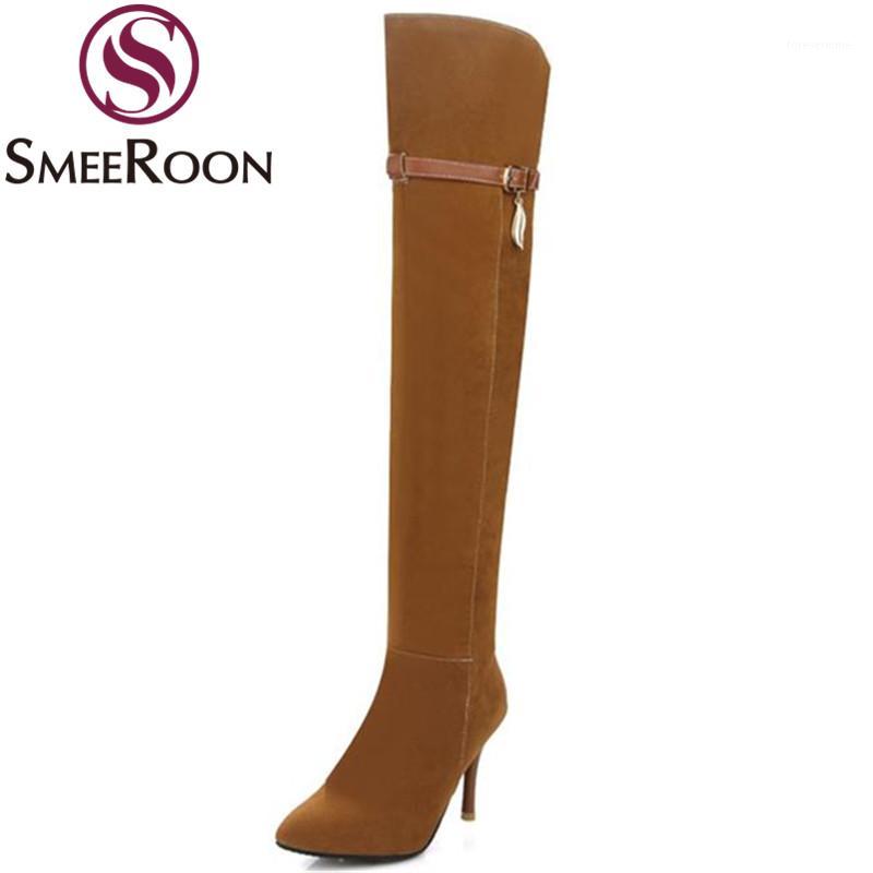 Smeeroon over the knee boots mature pointed toe thigh high boots zipper hot sale 2020 winter woman shoes thin high heels1, Black
Smeeroon over the knee boots mature pointed toe thigh high boots zipper hot sale 2020 winter woman shoes thin high heels1, Black