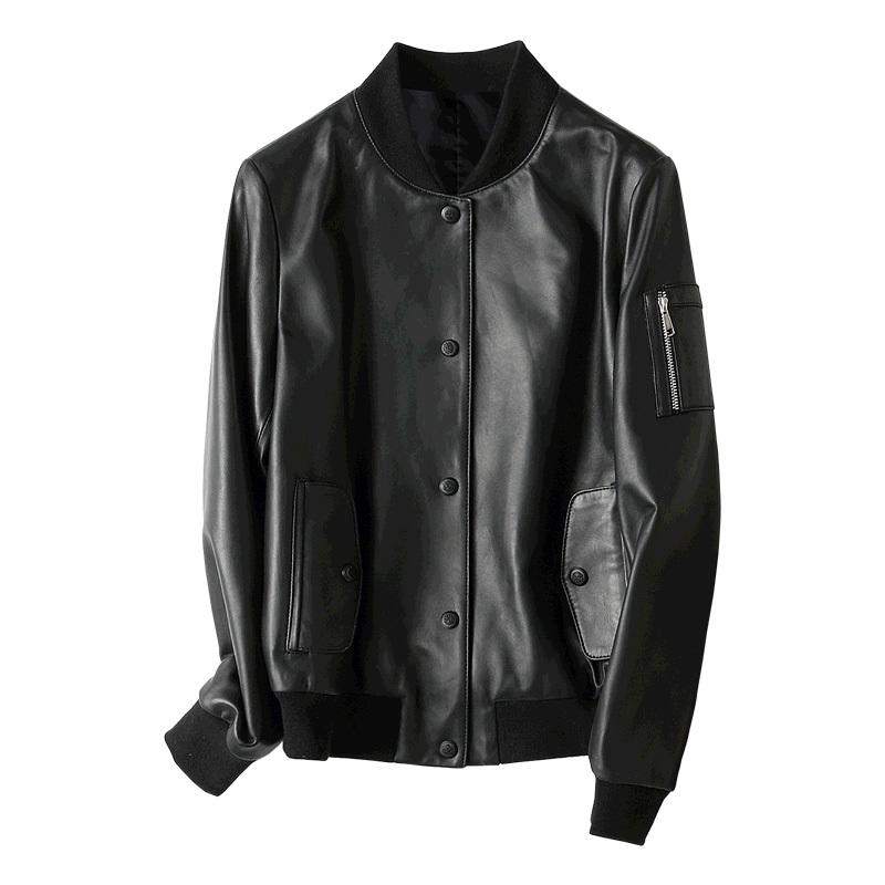 300% Real Sheepskin Coat Female Genuine Leather 2020 Spring Short Genuine Leather Black Baseball Jacket Women 29307LW334
300% Real Sheepskin Coat Female Genuine Leather 2020 Spring Short Genuine Leather Black Baseball Jacket Women 29307LW334