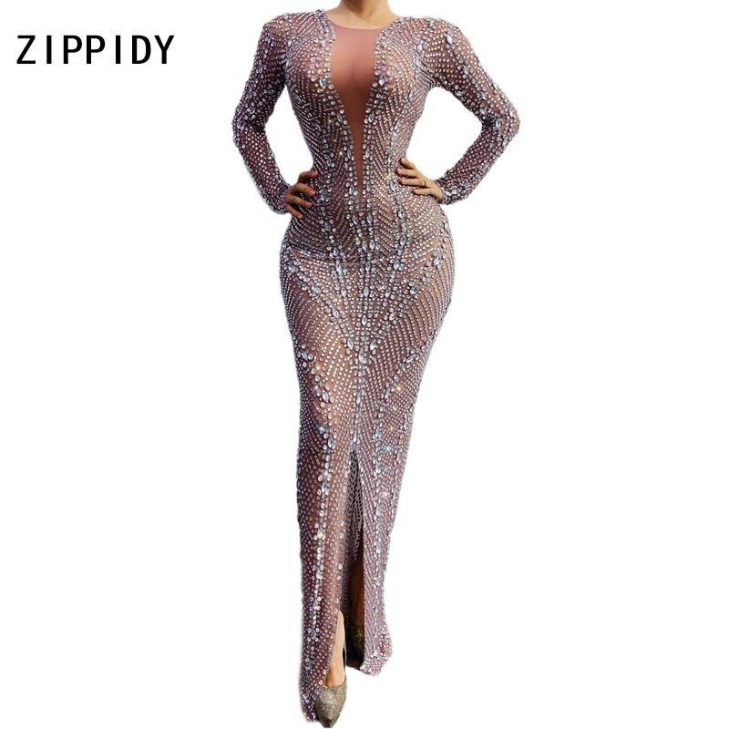 Flashing Silver Rhinestones Transparent Dress Women's Birthday Celebrate Dress Bar Latin Dancer Singer Long, As pic
Flashing Silver Rhinestones Transparent Dress Women's Birthday Celebrate Dress Bar Latin Dancer Singer Long, As pic