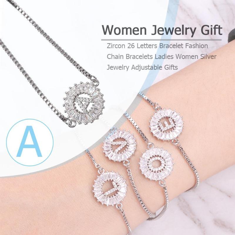 Charm Bracelets Zircon 26 Letters Bracelet Fashion Chain Lady Silver Jewelry Gift 2022
Charm Bracelets Zircon 26 Letters Bracelet Fashion Chain Lady Silver Jewelry Gift 2022