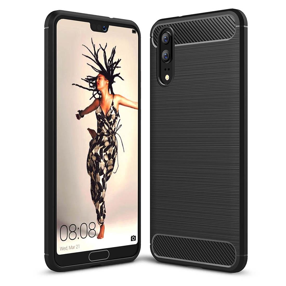 For Huawei P20 Brushed Texture Carbon Fiber Shockproof TPU Protective Back Case 
For Huawei P20 Brushed Texture Carbon Fiber Shockproof TPU Protective Back Case