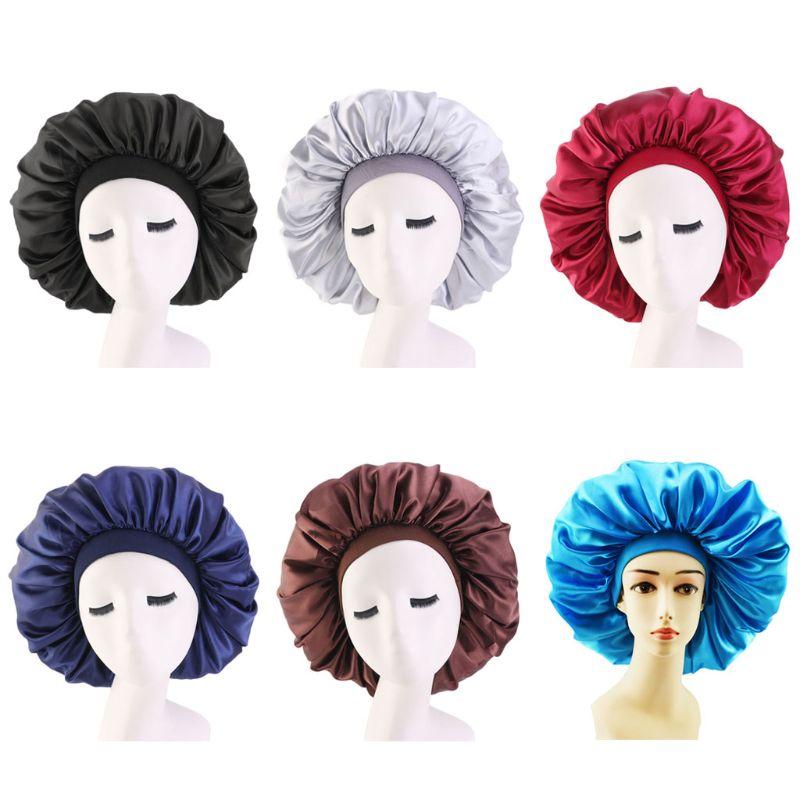 Fashion Lady Sleep Hat Oversize Satin Nightcap Elastic Band Simulation Silk Satin Solid Color Hair Care Cap 50PF
Fashion Lady Sleep Hat Oversize Satin Nightcap Elastic Band Simulation Silk Satin Solid Color Hair Care Cap 50PF