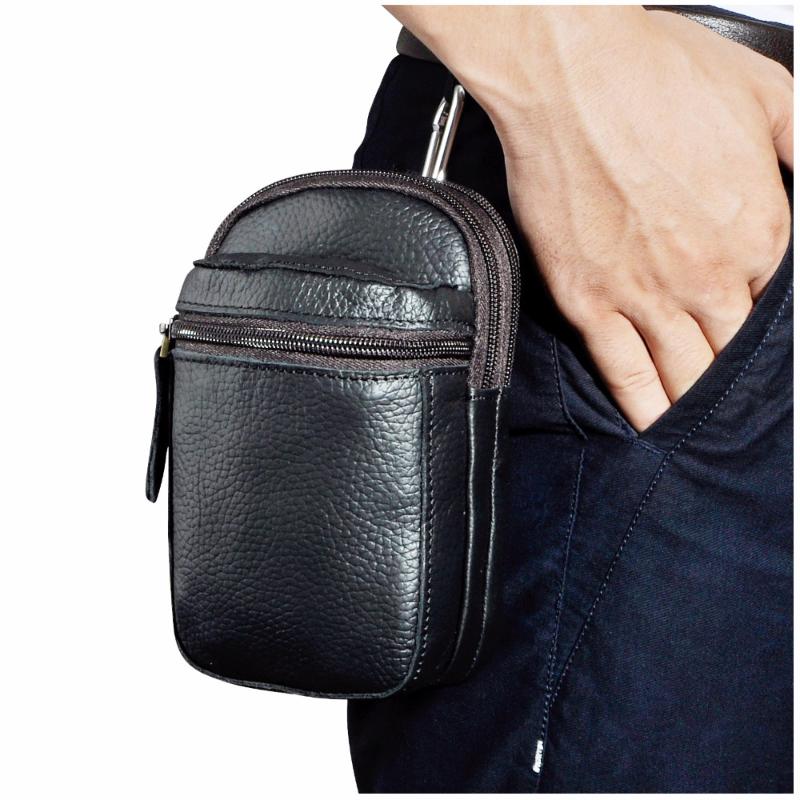 Genuine Leather men Casual Design Small Waist Bag Pouch Cowhide Fashion Hook Waist Belt Pack Cigarette Case Phone Pouch 6546bl, Black
Genuine Leather men Casual Design Small Waist Bag Pouch Cowhide Fashion Hook Waist Belt Pack Cigarette Case Phone Pouch 6546bl, Black
