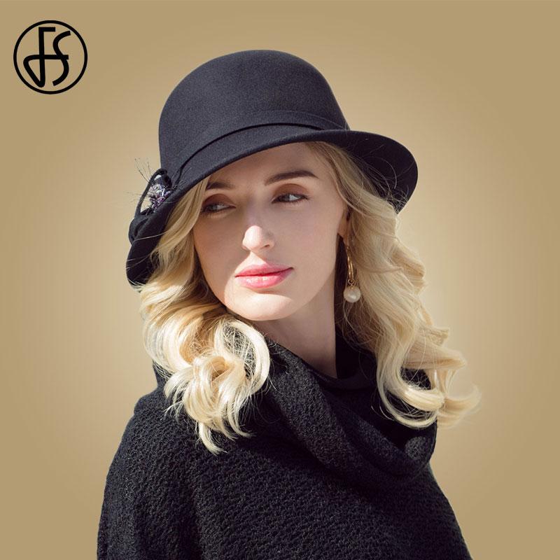 FS Wide Brim Wool Black Cloche Hat 2020 Winter Fedora Hats For Womens Felt With Flowe Floppy Chapeau Fedoras Lady Top Cap Gorros
FS Wide Brim Wool Black Cloche Hat 2020 Winter Fedora Hats For Womens Felt With Flowe Floppy Chapeau Fedoras Lady Top Cap Gorros