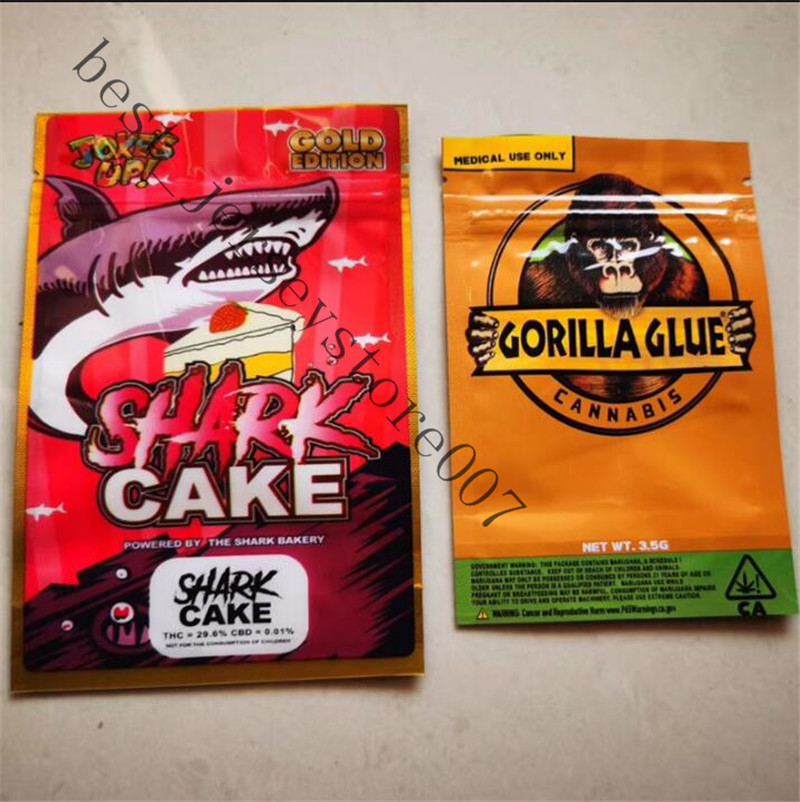 shark cake silverback shark GORILLA GLUE BAG 3.5g Smell Proof Bags Vape Packaging for Dry Herb GORILLA GLUE mylar Zipper bag free uu2021N
shark cake silverback shark GORILLA GLUE BAG 3.5g Smell Proof Bags Vape Packaging for Dry Herb GORILLA GLUE mylar Zipper bag free uu2021N