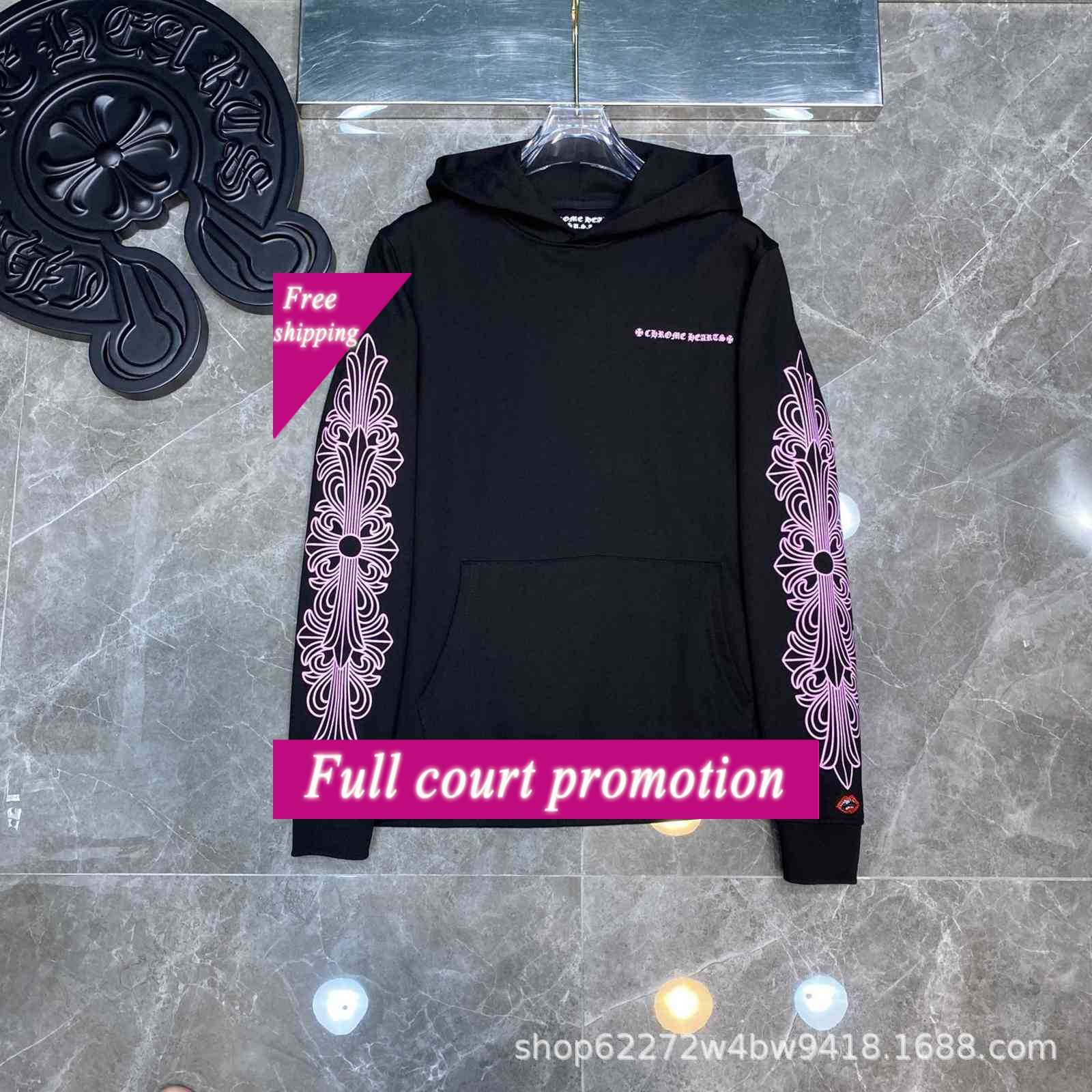 01Hoodies Sweatshirts Chromes 21s Autumn Ch Horseshoe Model Pink Flower Arm Printed Couple' Aging Trend, Black
01Hoodies Sweatshirts Chromes 21s Autumn Ch Horseshoe Model Pink Flower Arm Printed Couple' Aging Trend, Black