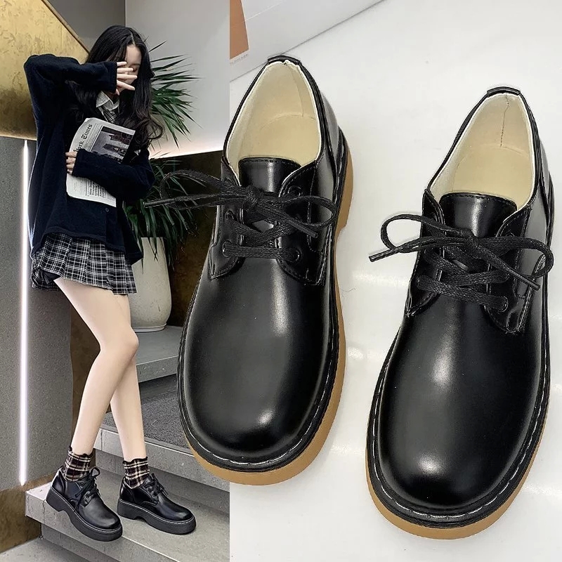 2021 Spring Women Oxford Shoes Leather Platform Shoes Black Lace Up Casual ShoesFemale Sewing Lolita zapatos muje 8923N #ZV3L
2021 Spring Women Oxford Shoes Leather Platform Shoes Black Lace Up Casual ShoesFemale Sewing Lolita zapatos muje 8923N #ZV3L