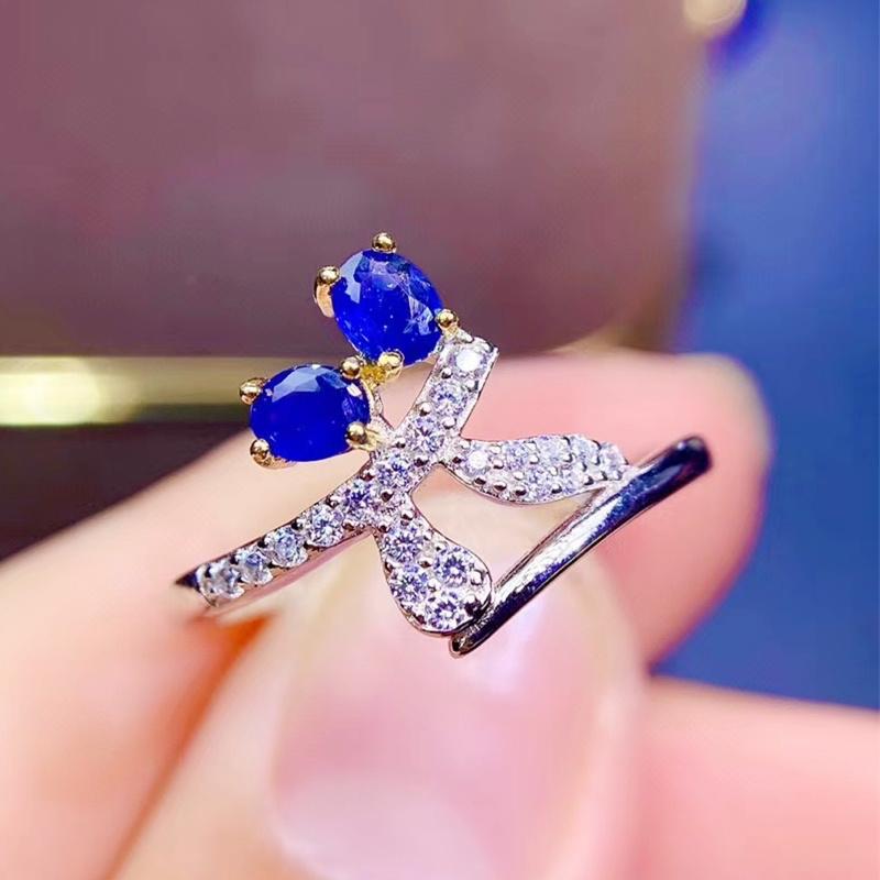 Cluster Rings Natural Real Blue Or Pink Sapphire Ring Per Jewelry 925 Sterling Silver 3*4mm 0.3ct*2pcs Gemstone Fine J212219, Golden;silver
Cluster Rings Natural Real Blue Or Pink Sapphire Ring Per Jewelry 925 Sterling Silver 3*4mm 0.3ct*2pcs Gemstone Fine J212219, Golden;silver