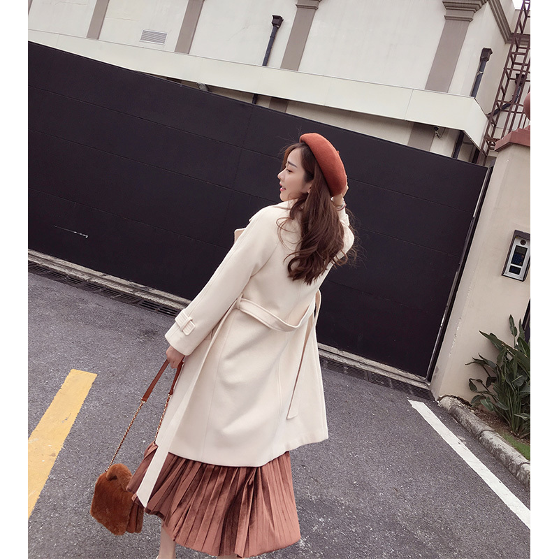 Mishow autumn and winter woolen coat female MidLong New Korean temperament women's popular woolen coat MX17D9636 201112