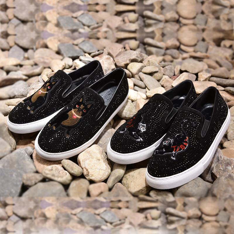 Animal Embroidery Loafers with Rivets Flat heel Slip on Driving Boats Spring Summer Hot, Black
Animal Embroidery Loafers with Rivets Flat heel Slip on Driving Boats Spring Summer Hot, Black