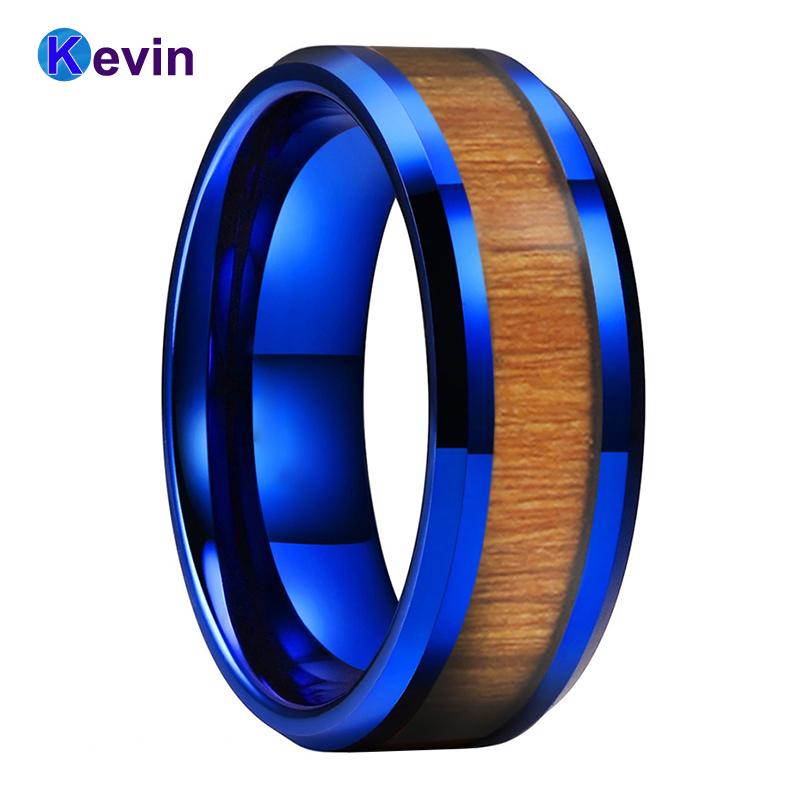 Blue Tungsten Carbide Wedding Ring For Men Women With Yellow Peach Trees Wood Inlay 8MM Comfort Fit
Blue Tungsten Carbide Wedding Ring For Men Women With Yellow Peach Trees Wood Inlay 8MM Comfort Fit