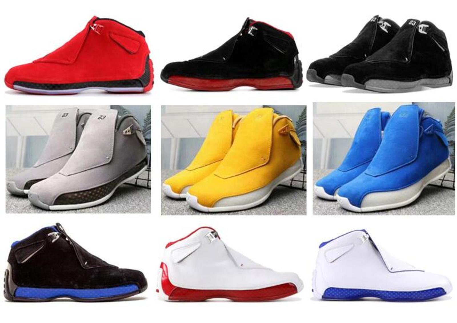 High Qaulity 18 Toro Red Suede Grey Blue Yellow Orange Suede Men Shoes 18s Bred OG ASG Black White Sneakers With Box, Shippingfee
High Qaulity 18 Toro Red Suede Grey Blue Yellow Orange Suede Men Shoes 18s Bred OG ASG Black White Sneakers With Box, Shippingfee