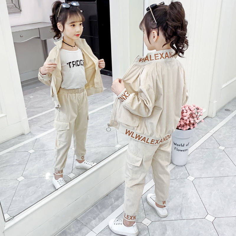 Toddler Girl Outfits Girls Clothing Set 4-14 T Children 2 Pcs Sets Autumn and Winter Jacket Coat Suits Kids Coat+ PantsX1019