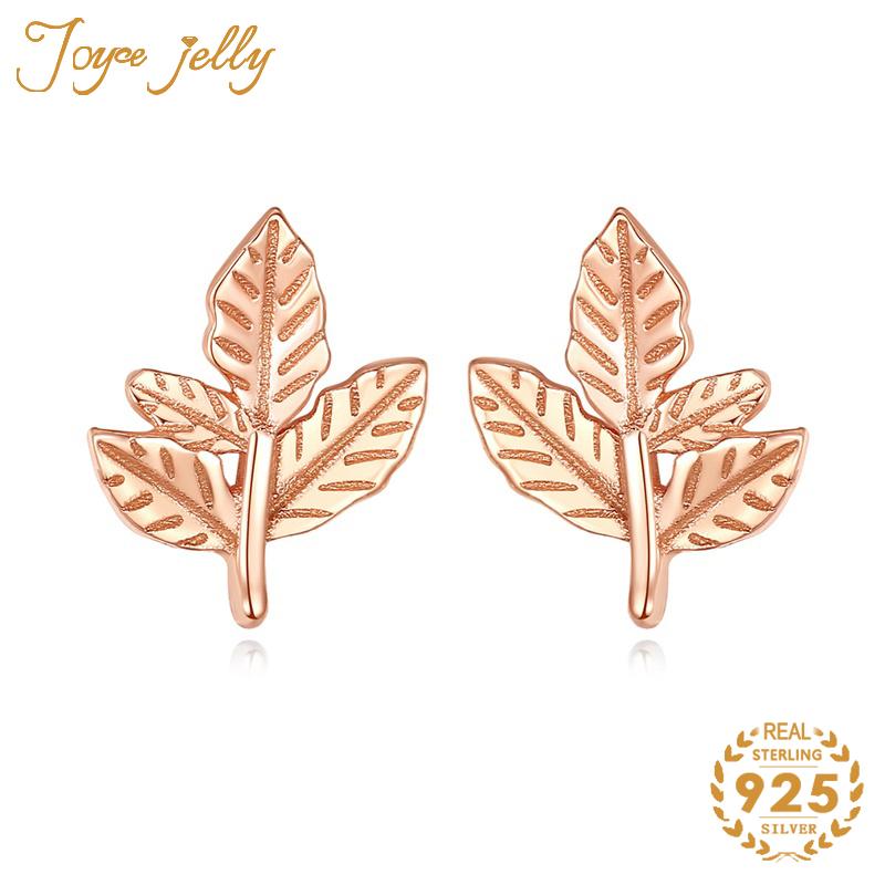 JoyceJelly Classic 925 Sterling Silver Stud Earrings For Women With Rose Gold Color Gold Color Leaf Shape Earrings Jewelry
JoyceJelly Classic 925 Sterling Silver Stud Earrings For Women With Rose Gold Color Gold Color Leaf Shape Earrings Jewelry
