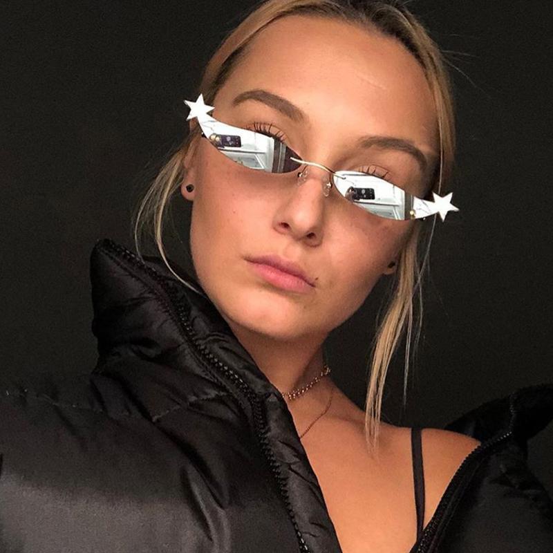 Seemfly Star Sunglasses Narrow Small Frame Metal Cat Eye Sun Glasses Fashion UV400 Shades Men Women Ultralight Rimless Eyewear
Seemfly Star Sunglasses Narrow Small Frame Metal Cat Eye Sun Glasses Fashion UV400 Shades Men Women Ultralight Rimless Eyewear