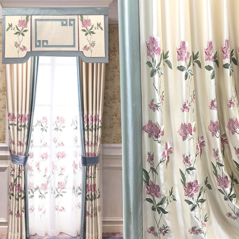 New Chinese style Chinese style silk imitation high precision living room bedroom tulip Embroidered Pink shading curtain, 1pc tulle
New Chinese style Chinese style silk imitation high precision living room bedroom tulip Embroidered Pink shading curtain, 1pc tulle