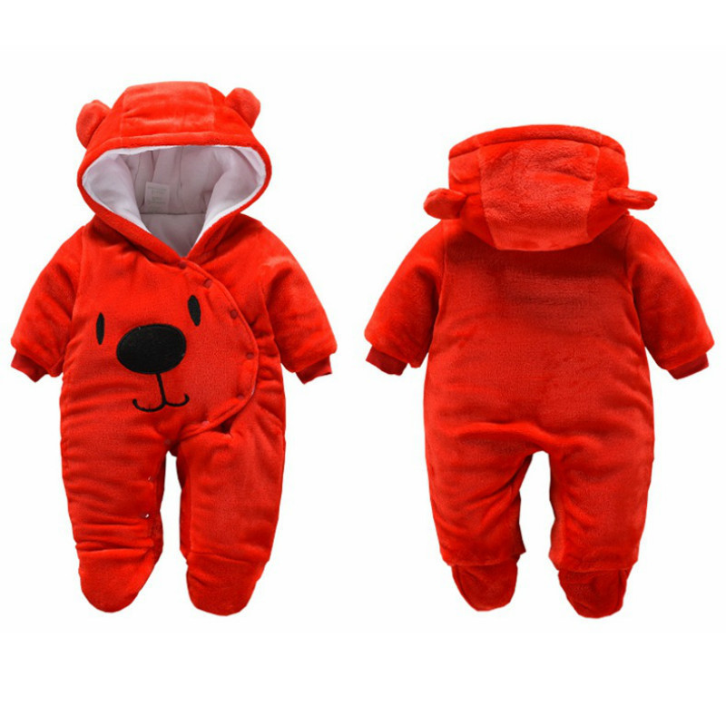 Bear Ear Hooded new born Baby Rompers For Babies Boys Girls Clothes Newborn Clothing Jumpsuit Infant Costume Baby Outfit 201028