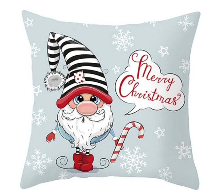 Cute Animal Pattern Cushion Cover Cartoon Christmas Style Pillow Cover for Home Sofa Car Decorative Throw Pillowcase
