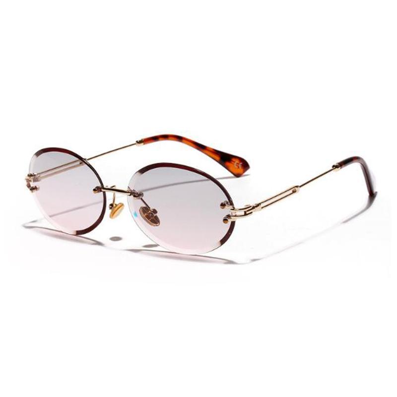 New Year's gift frameless gray brown clear lens rimless sun glasses for women uv400 T200108
New Year's gift frameless gray brown clear lens rimless sun glasses for women uv400 T200108