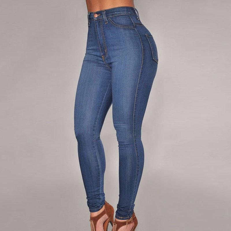 Women Pencil Stretch Casual Denim Skinny Jeans Pants High Waist Jeans Trousers Europe and America, Blue
Women Pencil Stretch Casual Denim Skinny Jeans Pants High Waist Jeans Trousers Europe and America, Blue