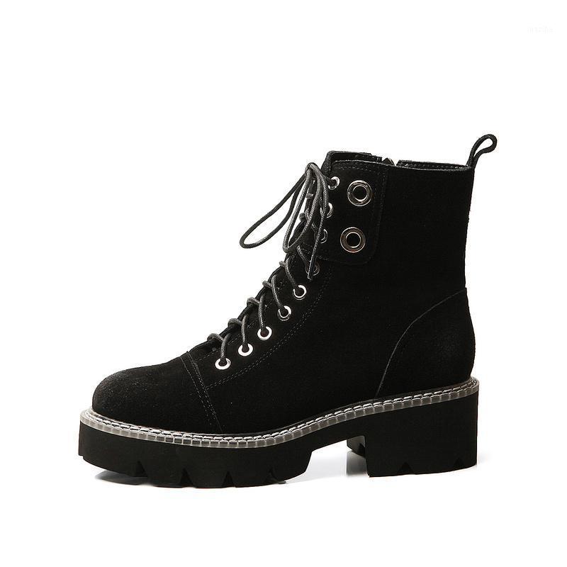 Black Real cowhide Leather Ankle Boots For Women Lace Up Platform Boots Women Winter Warm Plush Street Style Shoes1
Black Real cowhide Leather Ankle Boots For Women Lace Up Platform Boots Women Winter Warm Plush Street Style Shoes1