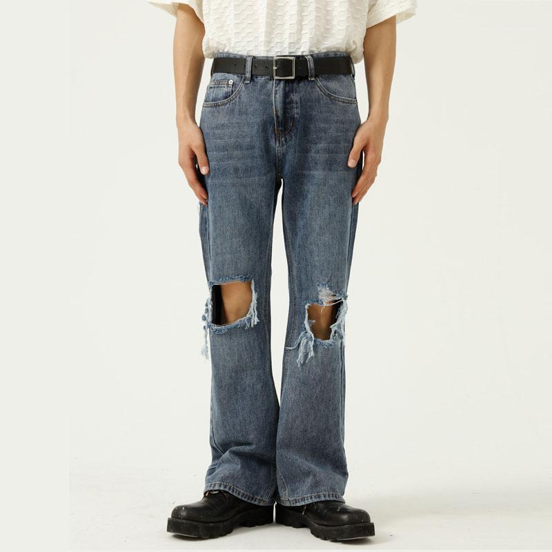 Men' Jeans Distressed Hole Loose Casual Straight Trousers Male Streetwear Vintage Fashion Denim Beggar Pants, 501
Men' Jeans Distressed Hole Loose Casual Straight Trousers Male Streetwear Vintage Fashion Denim Beggar Pants, 501